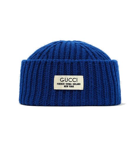 Gucci Logo ribbed-knit wool-blend beanie Gucci