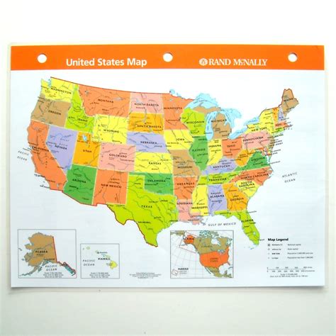 United States Reference Map Laminated Rand Mcnally