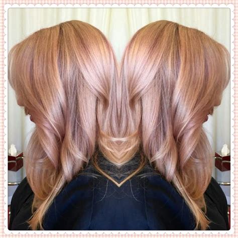 Rose Gold Aveda Salon Irvine CA Balayage Hair Rose Hair Hairdo