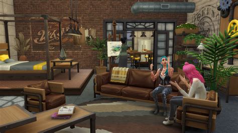 Sims 4 Industrial Loft Kit Review Furniture Sims Online