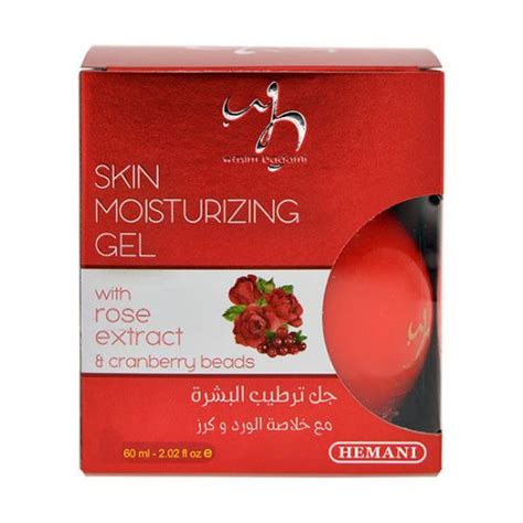Rose Extract And Cranberry Beads Skin Moisturizing Gel Hemani Herbal