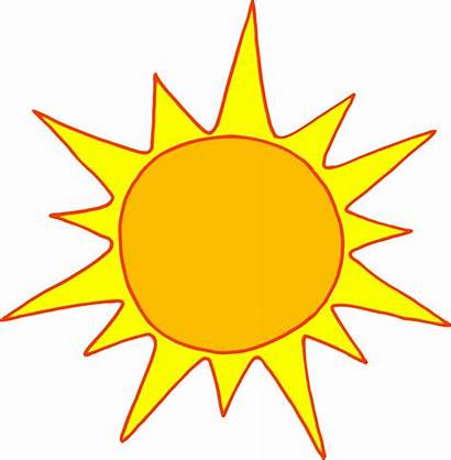 Sun Ray Rays Cartoon Clipart Cliparts Sunshine