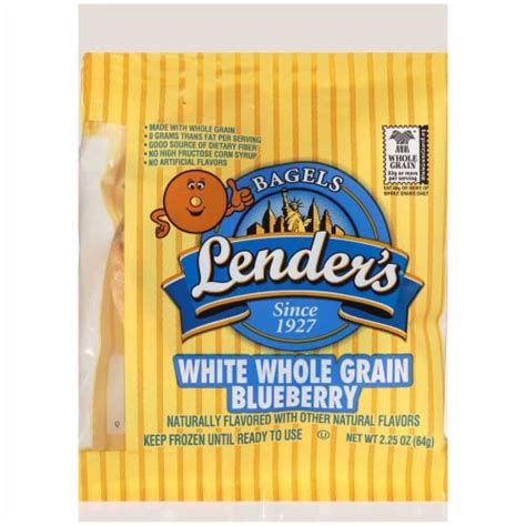 Lenders White Whole Grain Blueberry Bagel 225 Ounce 72 Per Case