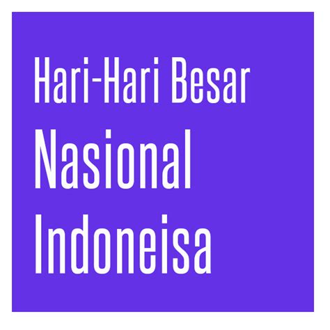 Hari Hari Besar Nasional Indonesia Inul Creatif