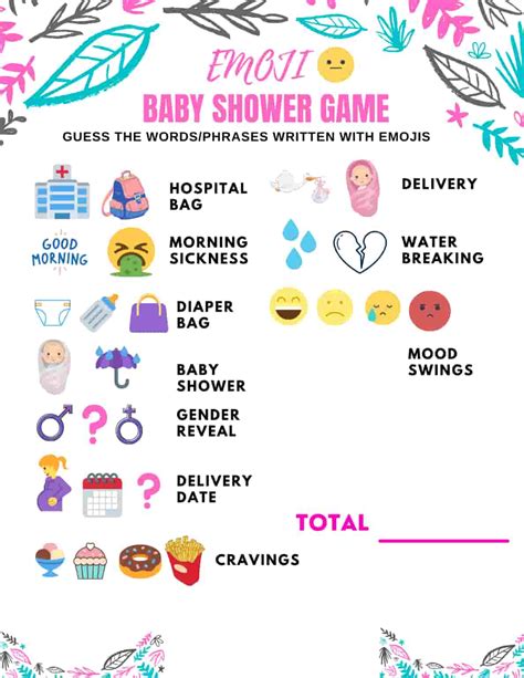 Baby Shower Emoji Game Baby Shower Emoji Pictionary Baby Shower Game Images