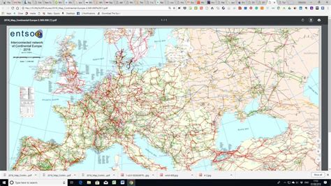Map Of Europes Main Transmission Grid Network As Of 2018 Download