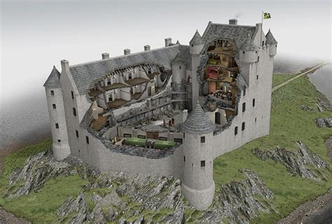 A Model Of What Kilchurn Castles Interior Looked Like When In Use