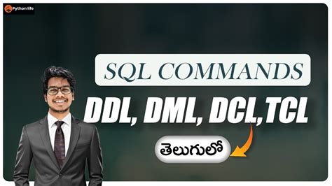 Ddl Dml Dcl Tcl In Sql Telugu Youtube