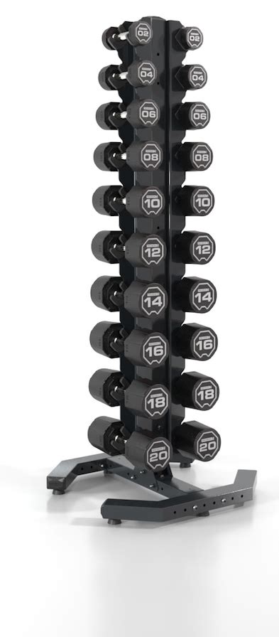 Escape 2 20kg Nucleus Urethane Dumbbell Set With Upright Rack Best