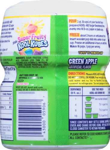 Kool Aid Green Apple Powdered Drink Mix 195 Oz Smiths Food And Drug