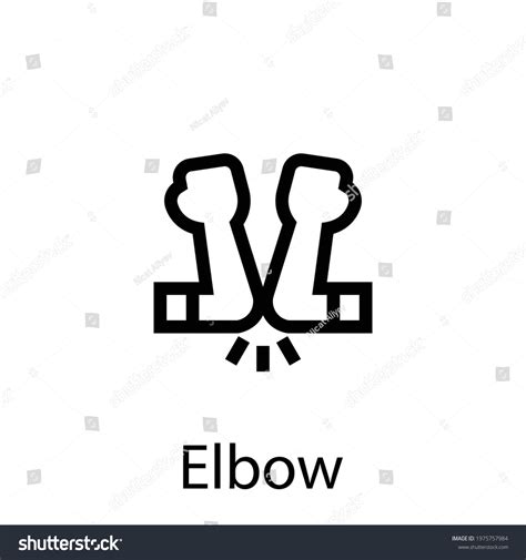 elbow icon vector iconeditable strokelinear style stock vector royalty free 1975757984
