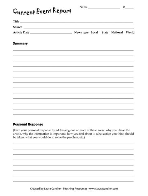 Current Event Template Fill Online Printable Fillable Blank