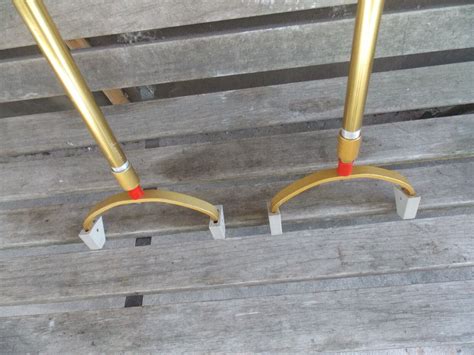 Vintage Arco Shuffleboard Pole Puck Pusher Lot Of 2 Adjustable Poles Vg