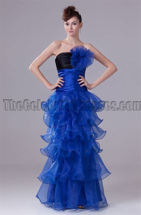 May 07, 2021 · the divas, who recently grabbed our eyeballs with their stunning looks are nora fatehi and alaya f. Royal Blue And Black Strapless Prom Gown Evening Dresses ...