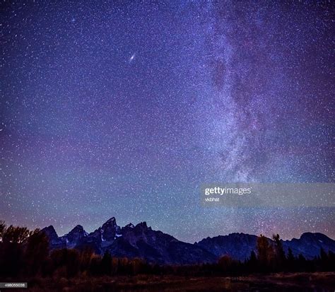 Milky Way Over Grand Teton Mountain Range High Res Stock Photo Getty