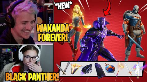 Streamers React To The New Black Panther Skin Bundle Fortnite