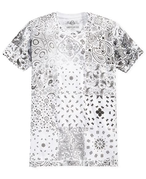 American Rag Bandana Printed T Shirt In White For Men Lyst