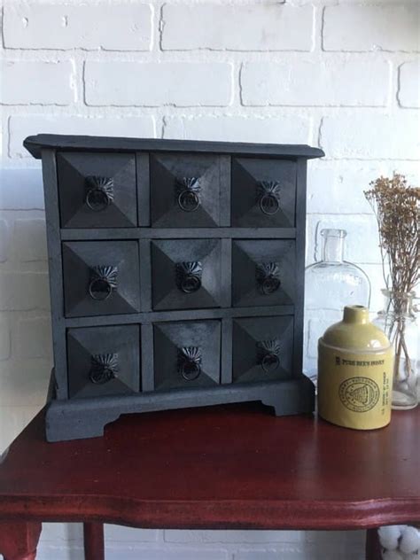 Kitchen cabinet crown molding kitchen cabinet storage floating cabinets apothecary cabinet small sink steel cabinet faux stained glass cabinet makeover chalk paint furniture. Small Apothecary Cabinet Spice Chest Tea Chest Wood | Etsy ...