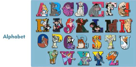 Alphabet Pin Set Rare Disney Pins Disney Alphabet Disney Pins Sets