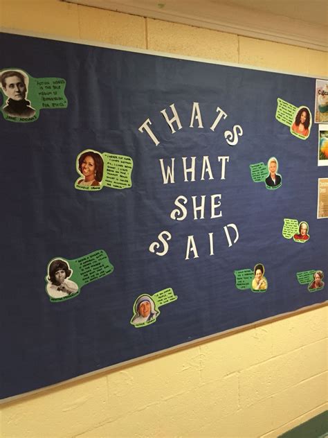 Our March Bulletin Board In Honor Of Womens History Month Women