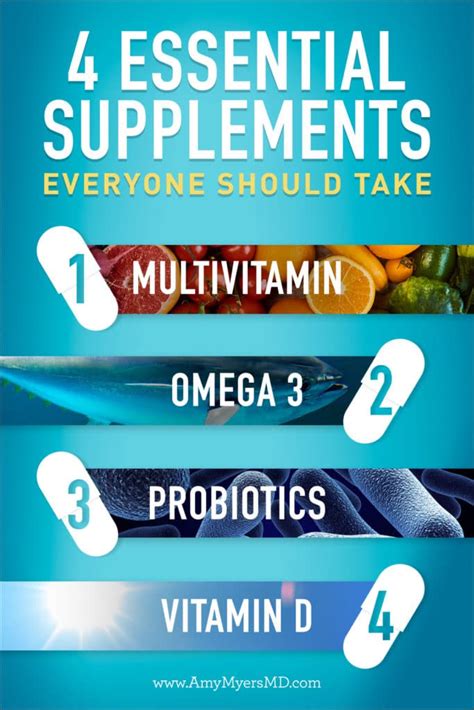 4 Essential Supplements Everyone Should Take Amy Myers Md