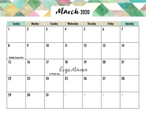 Maybe you're a homeschool parent or you're just looking for a way to supple. Editable 2020 Calendar with Holidays Printable - Gogo Mama ...