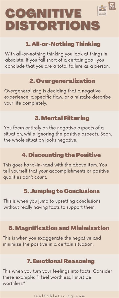 what causes cognitive distortions top 10 common cognitive distortions and how to challenge them