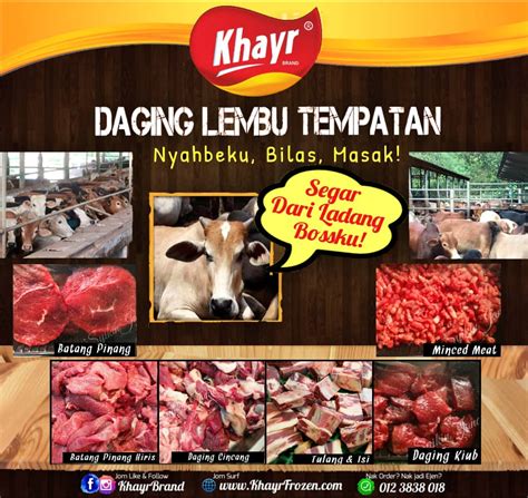 Daging batang pinang segar | freeh beef tenderloin berat: Daging Lembu Tempatan