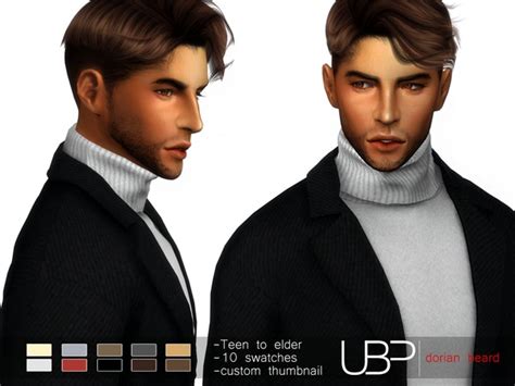 Sims 4 Cc Custom Content Beard Facial Hair Urielbeaupres Dorian