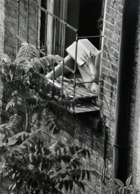 André Kertész Greenwich Village New York Woman Reading In Fire