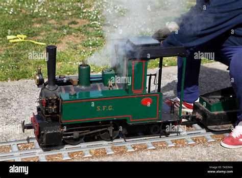 Miniature Steam Engine Train Stock Photo Alamy