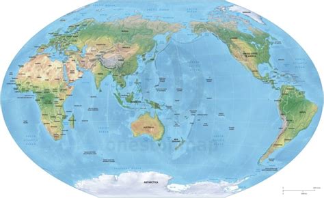 Detailed World Map Mercator Europe Africa One Stop Map