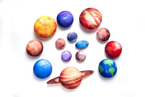 Dwarf Planets Toys Solar System Dwarf Planets With Names Felt Etsy
