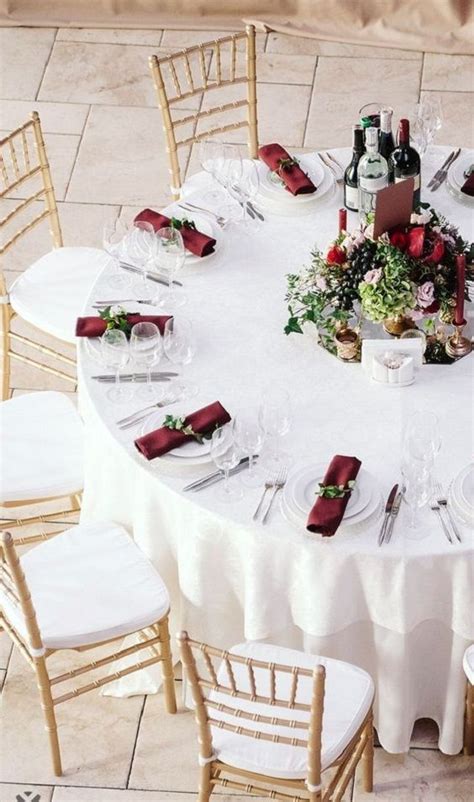 Gorgeous Burgundy And Ivory Fall Wedding Color Ideas Wedding Decor