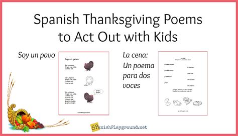 Spanish Thanksgiving Poems To Act Out Spanish Playground