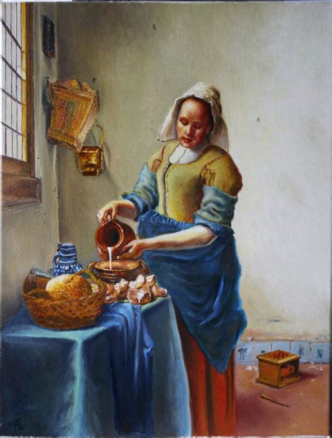Peinture Reproduction La Laitière Vermeer