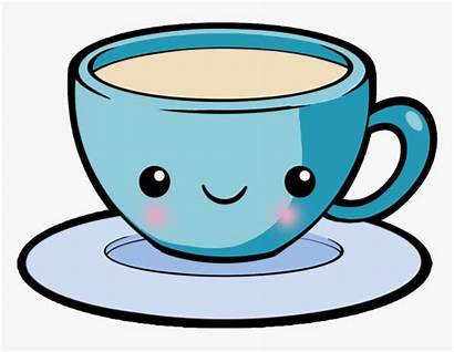 Cup Cartoon Clipart Coffee Drawing Chips Tea