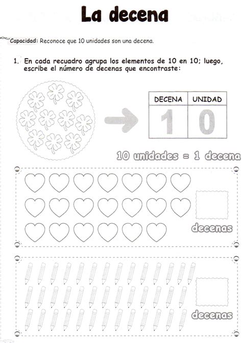 La Decena Abc Worksheets School Worksheets Learning Math Learning
