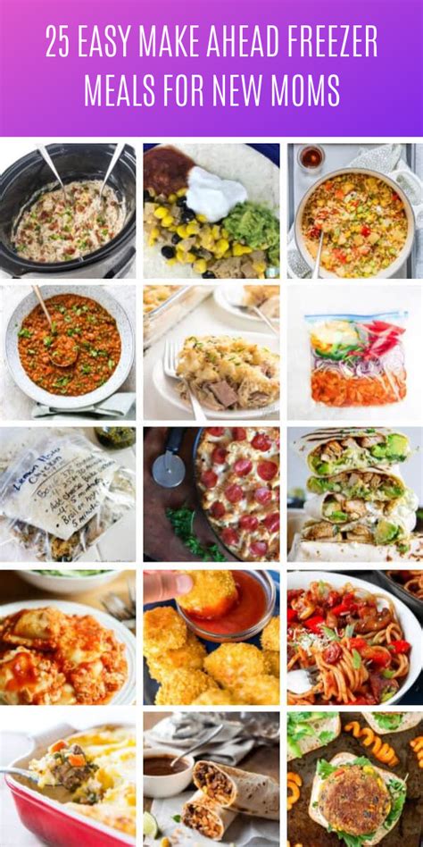 Easy Make Ahead Freezer Meals For New Moms Meals Freezer Meals Make Ahead Meals