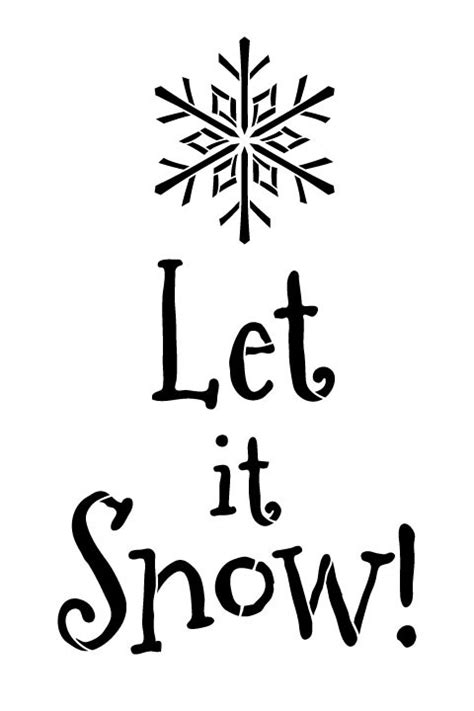 Let It Snow With Snowflake Word Art 8 X 12