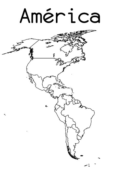 Mapa De América Para Colorear