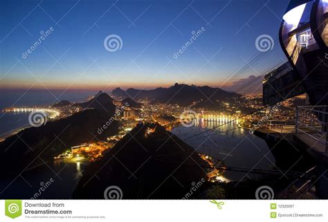 Night Views Of Rio De Janeiro Brazil Stock Image Image