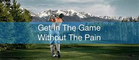 Get In The Game Without The Pain - Mississauga and Oakville