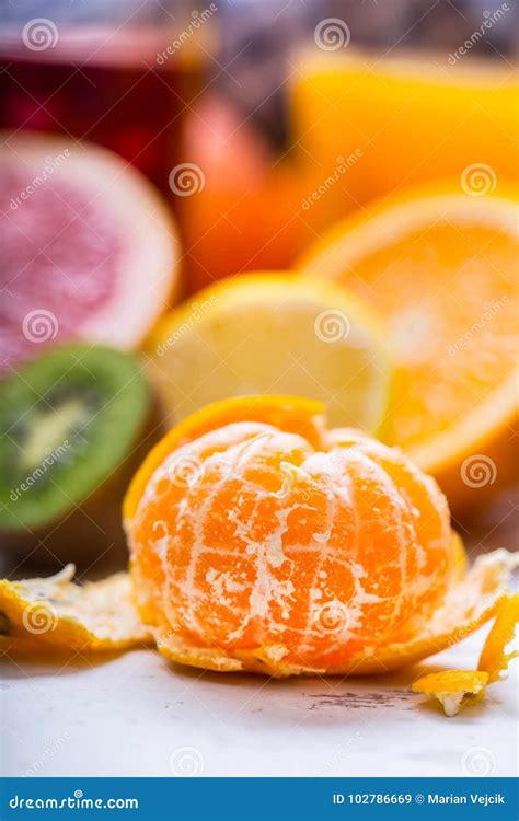 Citrus Fresh Fruit Mandarin Tangerine Orange Grapefruit Lemon L Stock