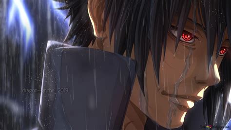 Naruto Shippuden Sasuke Uchiha Death Rain 2k Wallpaper Download