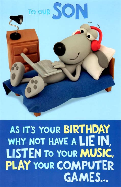 Cute Funny To Our Son Birthday Greeting Card Cards Love Kates
