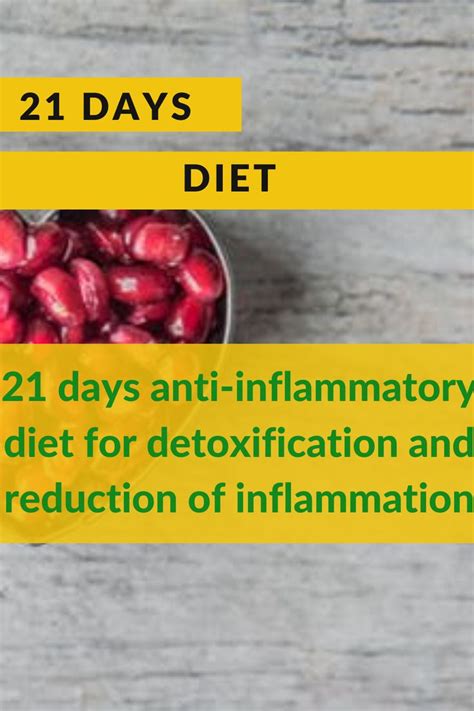 21 Days Anti Inflammatory Diet For Detoxification And Reduction Of Inflammation In 2020 Anti