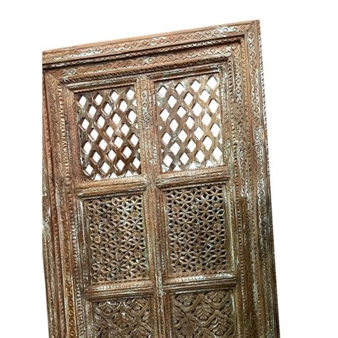 Vintage Jharokha Wall Decor Carved Reclaimed Wood Window Chairish