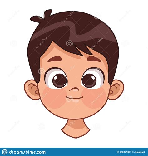 Little Boy Head Stock Vector Illustration Of Cute Funny 230079327