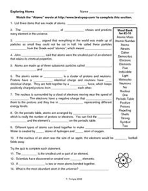 Worksheet , personality test worksheet images worksheet for kids , 8th grade q1 mr. Exploring Atoms 8th - 9th Grade Worksheet | Lesson Planet